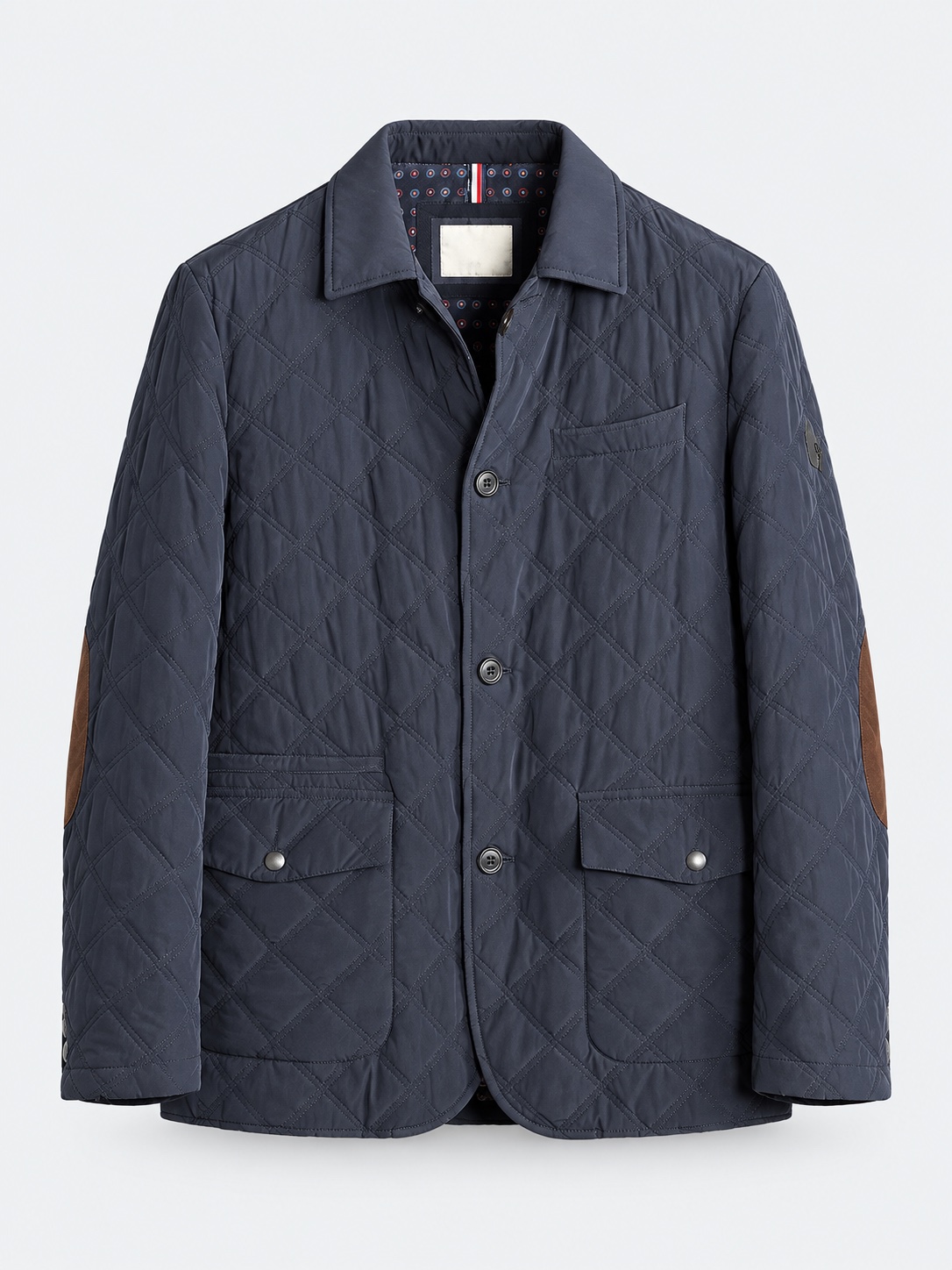Navy quilted field jacket