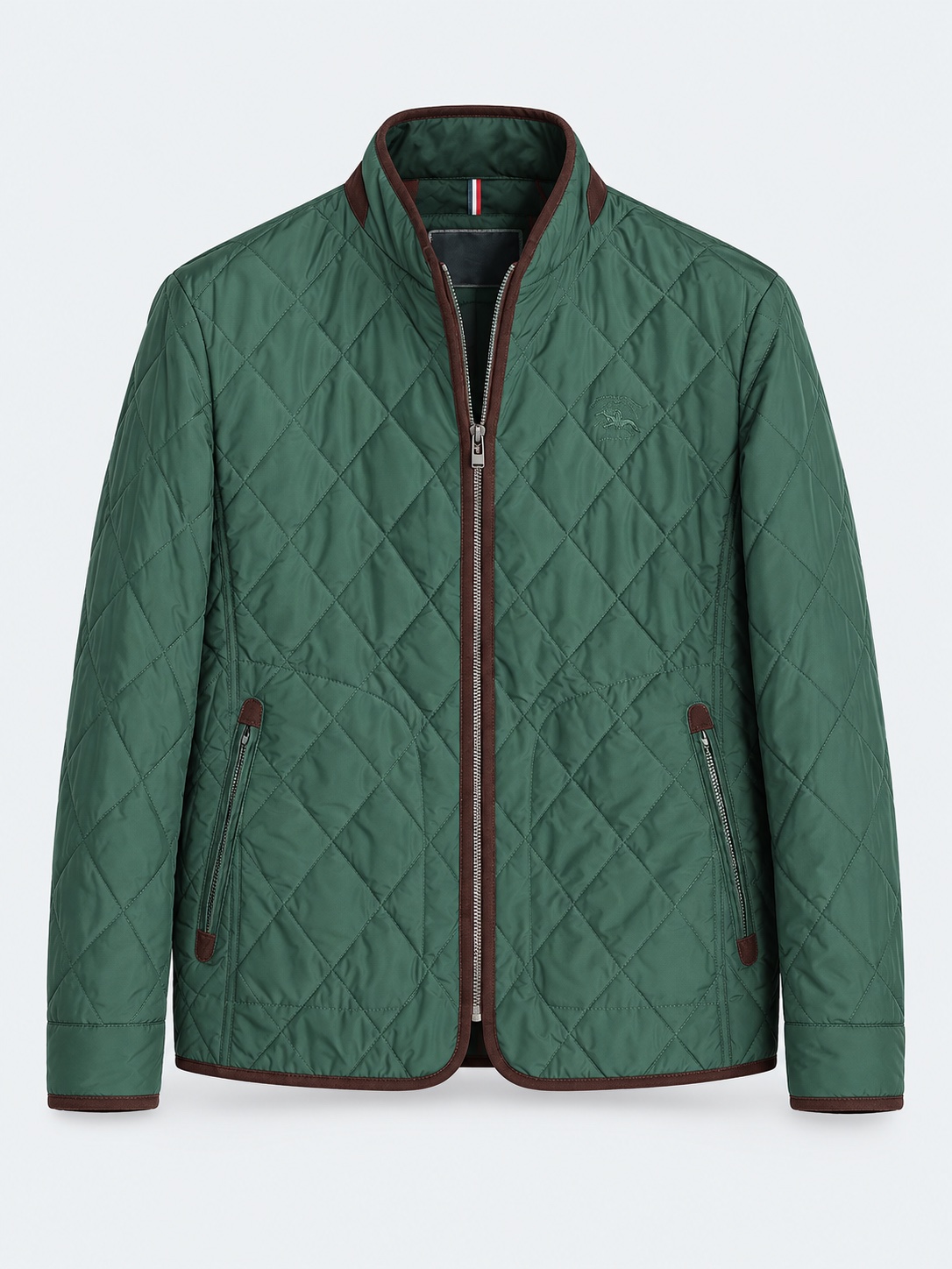 Forest quilted bomber
