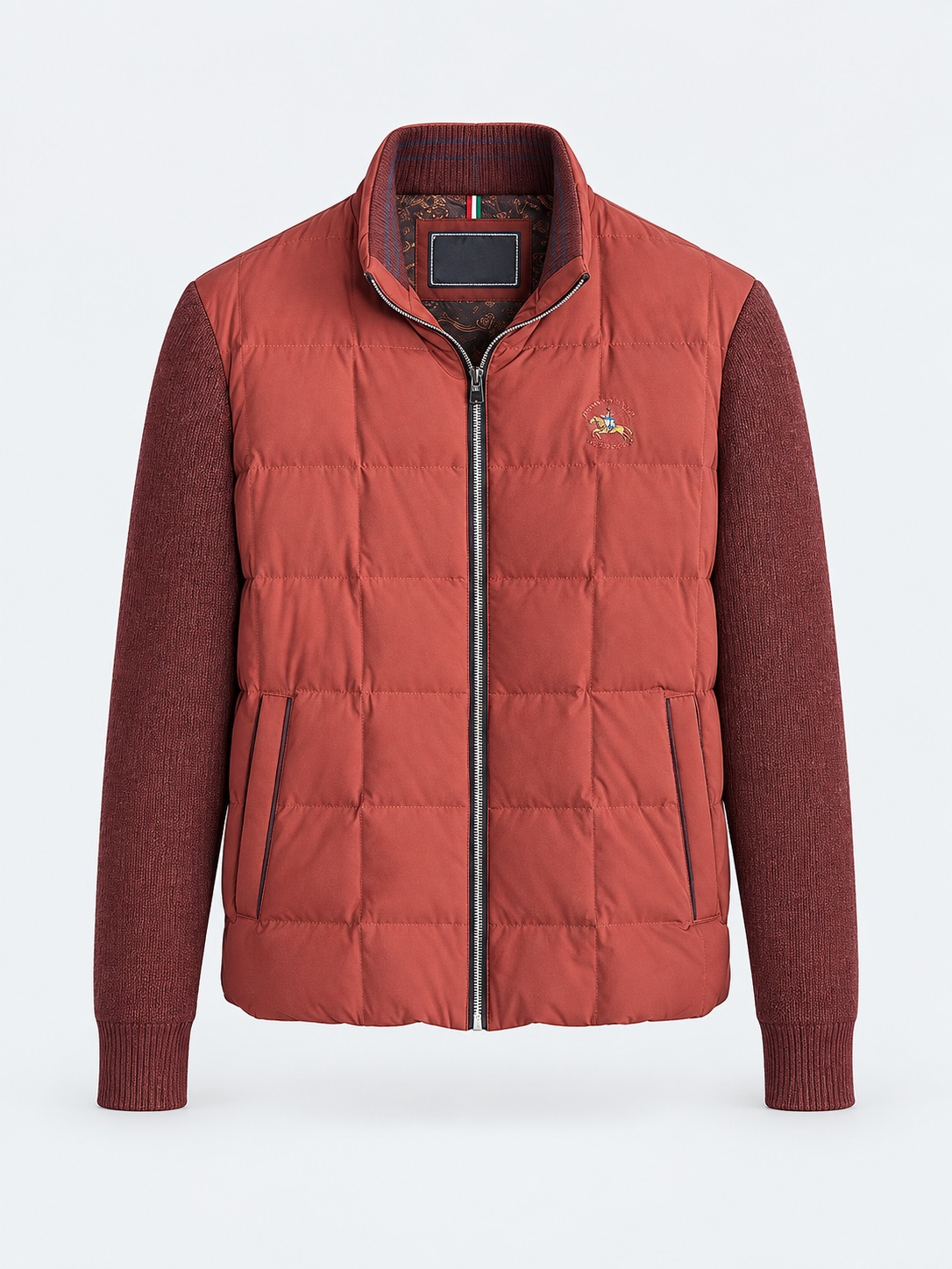 Rust hybrid zip jacket