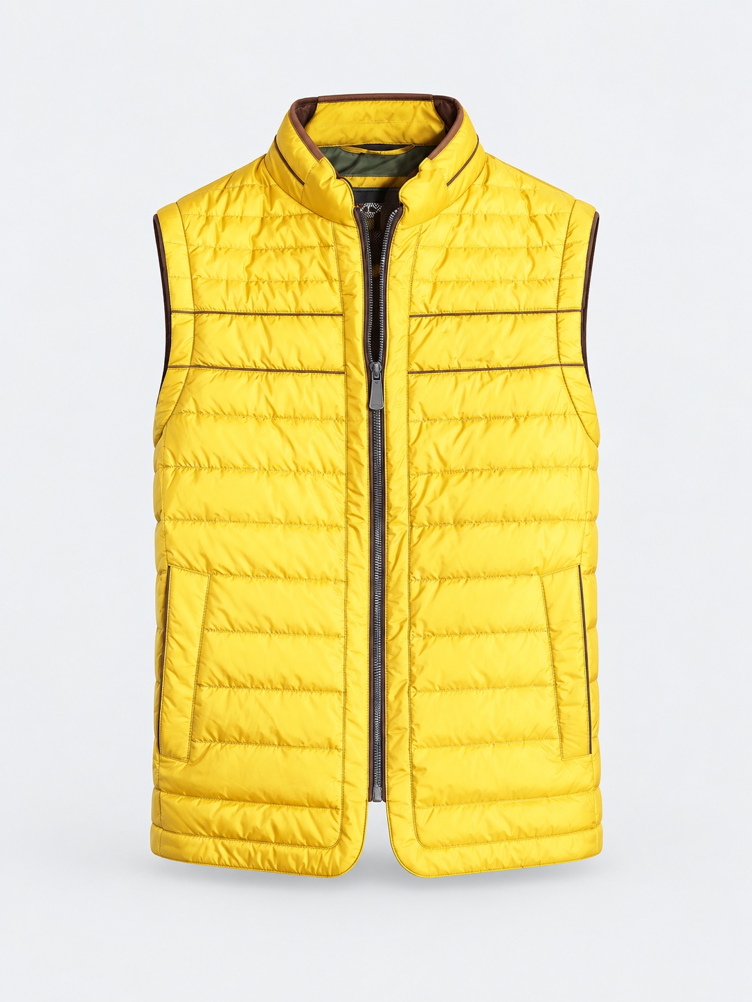 Golden quilted vest