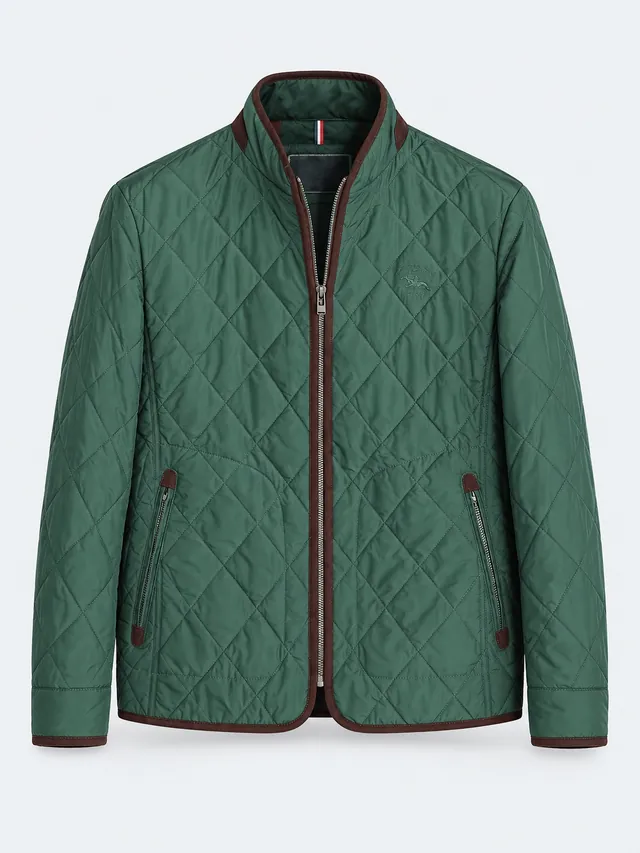 Forest green quilted jacket